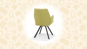 Eetstoel Tina Teddy Green Yellow