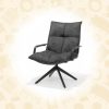Lounge bijzet fauteuil Robert Velvet Antraciet